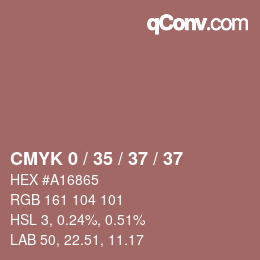 Color code: CMYK 0 / 35 / 37 / 37 | qconv.com