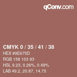 Farbcode: CMYK 0 / 35 / 41 / 38 | qconv.com