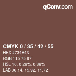 Color code: CMYK 0 / 35 / 42 / 55 | qconv.com