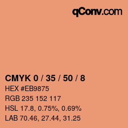 Color code: CMYK 0 / 35 / 50 / 8 | qconv.com