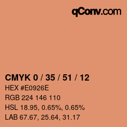 颜色代码: CMYK 0 / 35 / 51 / 12 | qconv.com