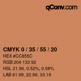 Color code: CMYK 0 / 35 / 55 / 20 | qconv.com