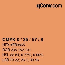 Color code: CMYK 0 / 35 / 57 / 8 | qconv.com