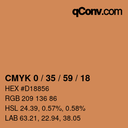 Color code: CMYK 0 / 35 / 59 / 18 | qconv.com