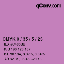 Color code: CMYK 0 / 35 / 5 / 23 | qconv.com