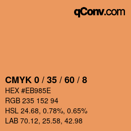 カラーコード: CMYK 0 / 35 / 60 / 8 | qconv.com