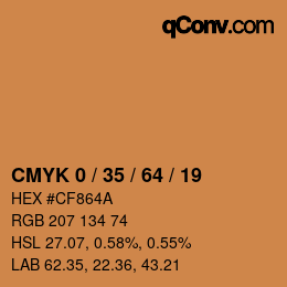 Color code: CMYK 0 / 35 / 64 / 19 | qconv.com