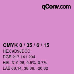 颜色代码: CMYK 0 / 35 / 6 / 15 | qconv.com