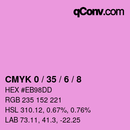 Color code: CMYK 0 / 35 / 6 / 8 | qconv.com