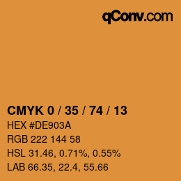 Color code: CMYK 0 / 35 / 74 / 13 | qconv.com