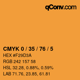 Color code: CMYK 0 / 35 / 76 / 5 | qconv.com