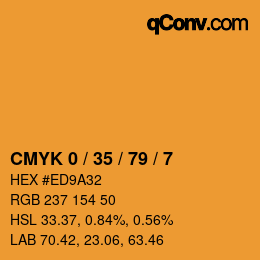 Color code: CMYK 0 / 35 / 79 / 7 | qconv.com