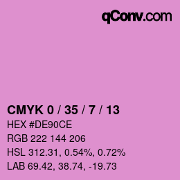 Código de color: CMYK 0 / 35 / 7 / 13 | qconv.com