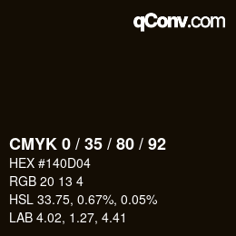 Color code: CMYK 0 / 35 / 80 / 92 | qconv.com