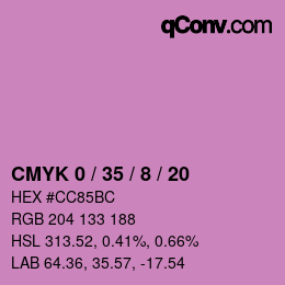 Color code: CMYK 0 / 35 / 8 / 20 | qconv.com