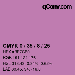 Color code: CMYK 0 / 35 / 8 / 25 | qconv.com