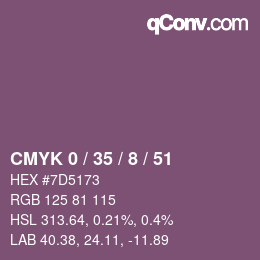 Color code: CMYK 0 / 35 / 8 / 51 | qconv.com