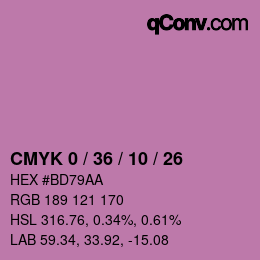 Color code: CMYK 0 / 36 / 10 / 26 | qconv.com