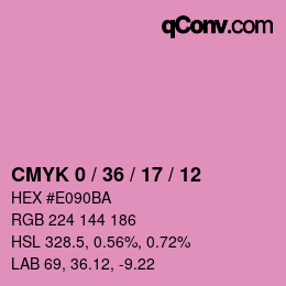 Color code: CMYK 0 / 36 / 17 / 12 | qconv.com
