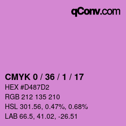 カラーコード: CMYK 0 / 36 / 1 / 17 | qconv.com