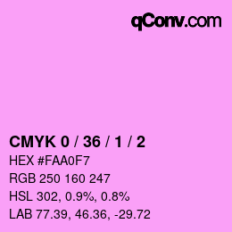 カラーコード: CMYK 0 / 36 / 1 / 2 | qconv.com