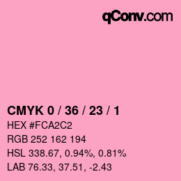 Color code: CMYK 0 / 36 / 23 / 1 | qconv.com