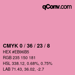 Color code: CMYK 0 / 36 / 23 / 8 | qconv.com