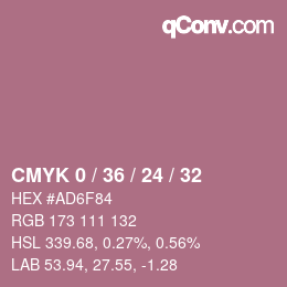 Color code: CMYK 0 / 36 / 24 / 32 | qconv.com