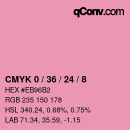 Code couleur: CMYK 0 / 36 / 24 / 8 | qconv.com