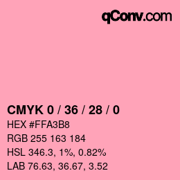 Color code: CMYK 0 / 36 / 28 / 0 | qconv.com