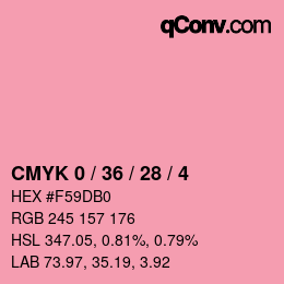 Color code: CMYK 0 / 36 / 28 / 4 | qconv.com