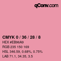 Color code: CMYK 0 / 36 / 28 / 8 | qconv.com