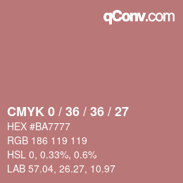 Color code: CMYK 0 / 36 / 36 / 27 | qconv.com