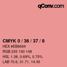 カラーコード: CMYK 0 / 36 / 37 / 8 | qconv.com