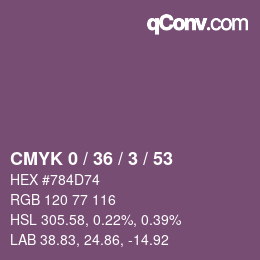 Color code: CMYK 0 / 36 / 3 / 53 | qconv.com