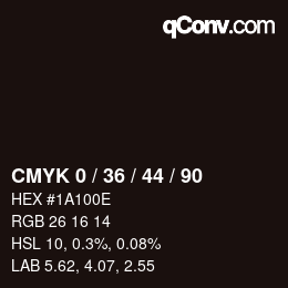 Color code: CMYK 0 / 36 / 44 / 90 | qconv.com