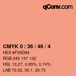 颜色代码: CMYK 0 / 36 / 46 / 4 | qconv.com