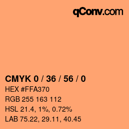 Color code: CMYK 0 / 36 / 56 / 0 | qconv.com