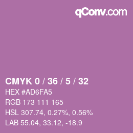Color code: CMYK 0 / 36 / 5 / 32 | qconv.com
