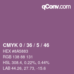 Código de color: CMYK 0 / 36 / 5 / 46 | qconv.com