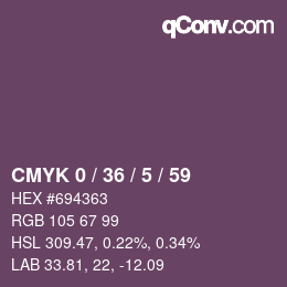 Color code: CMYK 0 / 36 / 5 / 59 | qconv.com