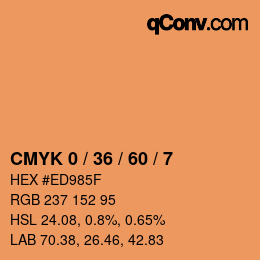 Color code: CMYK 0 / 36 / 60 / 7 | qconv.com