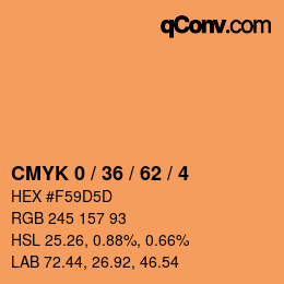 Código de color: CMYK 0 / 36 / 62 / 4 | qconv.com