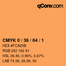 Color code: CMYK 0 / 36 / 64 / 1 | qconv.com