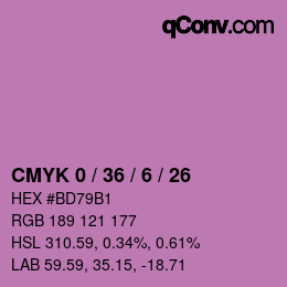 Color code: CMYK 0 / 36 / 6 / 26 | qconv.com