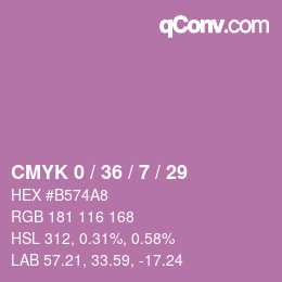 Color code: CMYK 0 / 36 / 7 / 29 | qconv.com