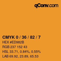 Color code: CMYK 0 / 36 / 82 / 7 | qconv.com