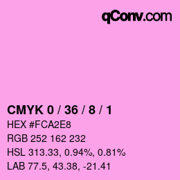 カラーコード: CMYK 0 / 36 / 8 / 1 | qconv.com