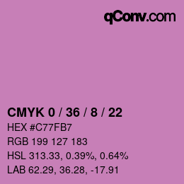 Color code: CMYK 0 / 36 / 8 / 22 | qconv.com