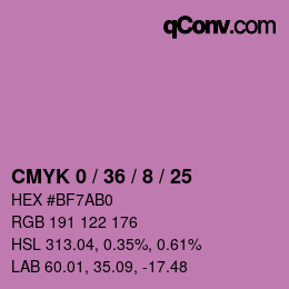 Color code: CMYK 0 / 36 / 8 / 25 | qconv.com